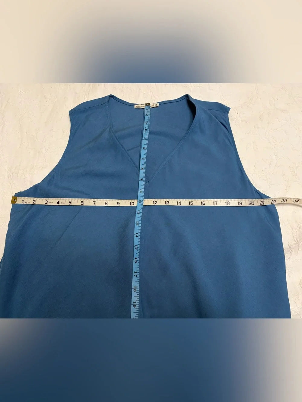 Abercrombie & Fitch Sleeveless V-Neck Maxi Dress in Sky Blue